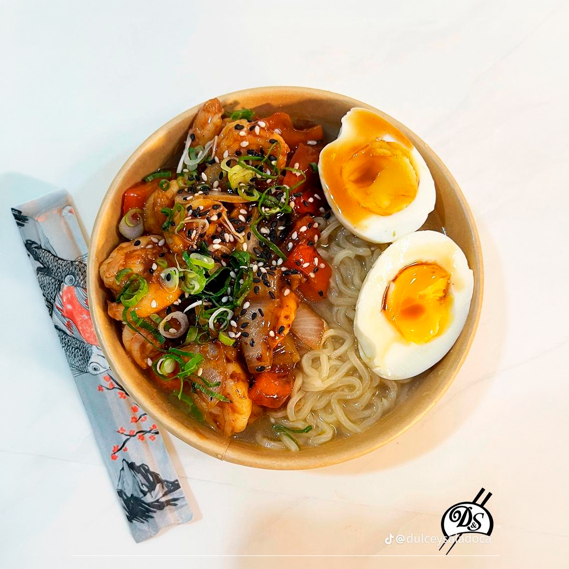 huev Ramen Asiático de pollo - Image 1